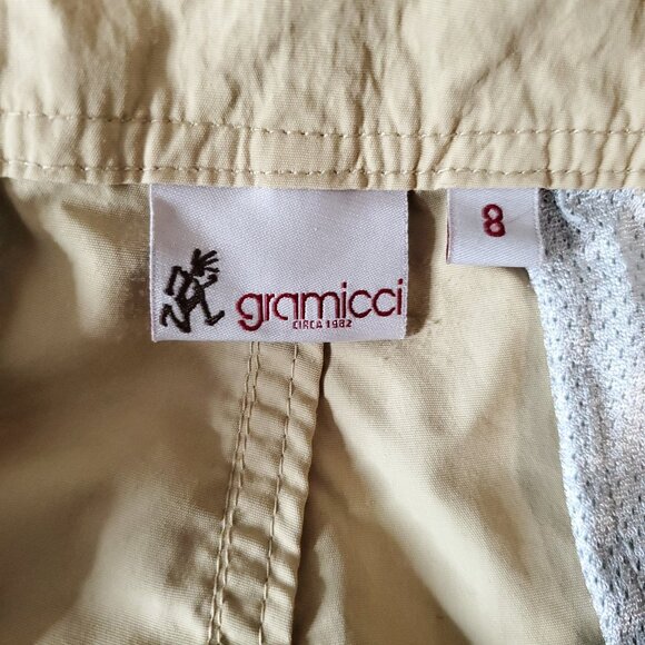 Womens Gramicci Pants 8 Tan Nylon Athletic Jogger Outdoor Hiking Cargo - Picture 4 of 6